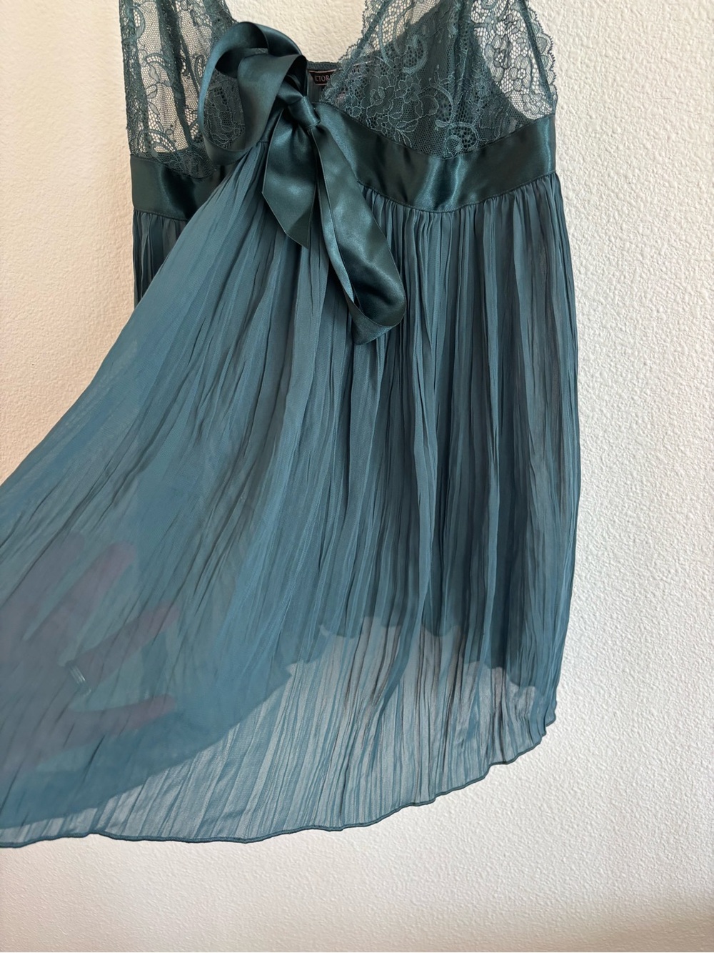 Victoria's Secret lace and pleated chiffon babydoll lingerie chemise size XL - Picture 4 of 6